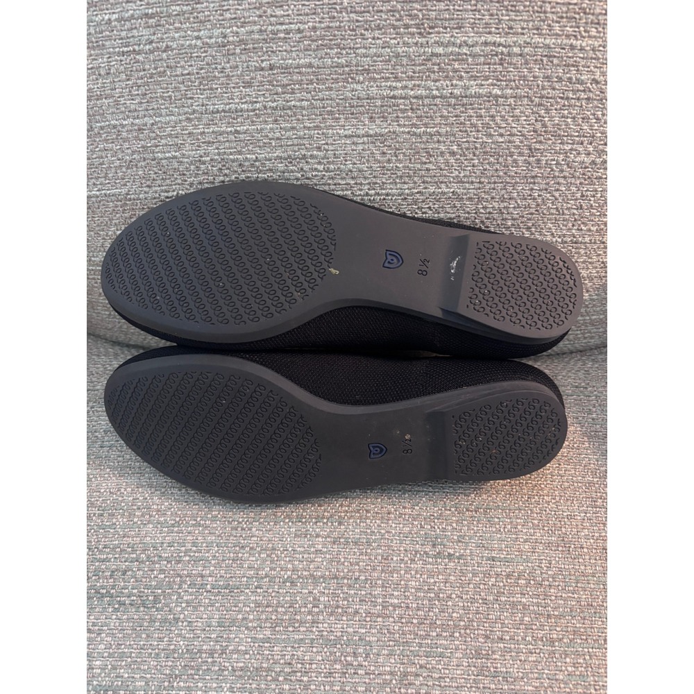 Rothys The Bow Flat Black Solid Round Toe Knit Sh… - image 5